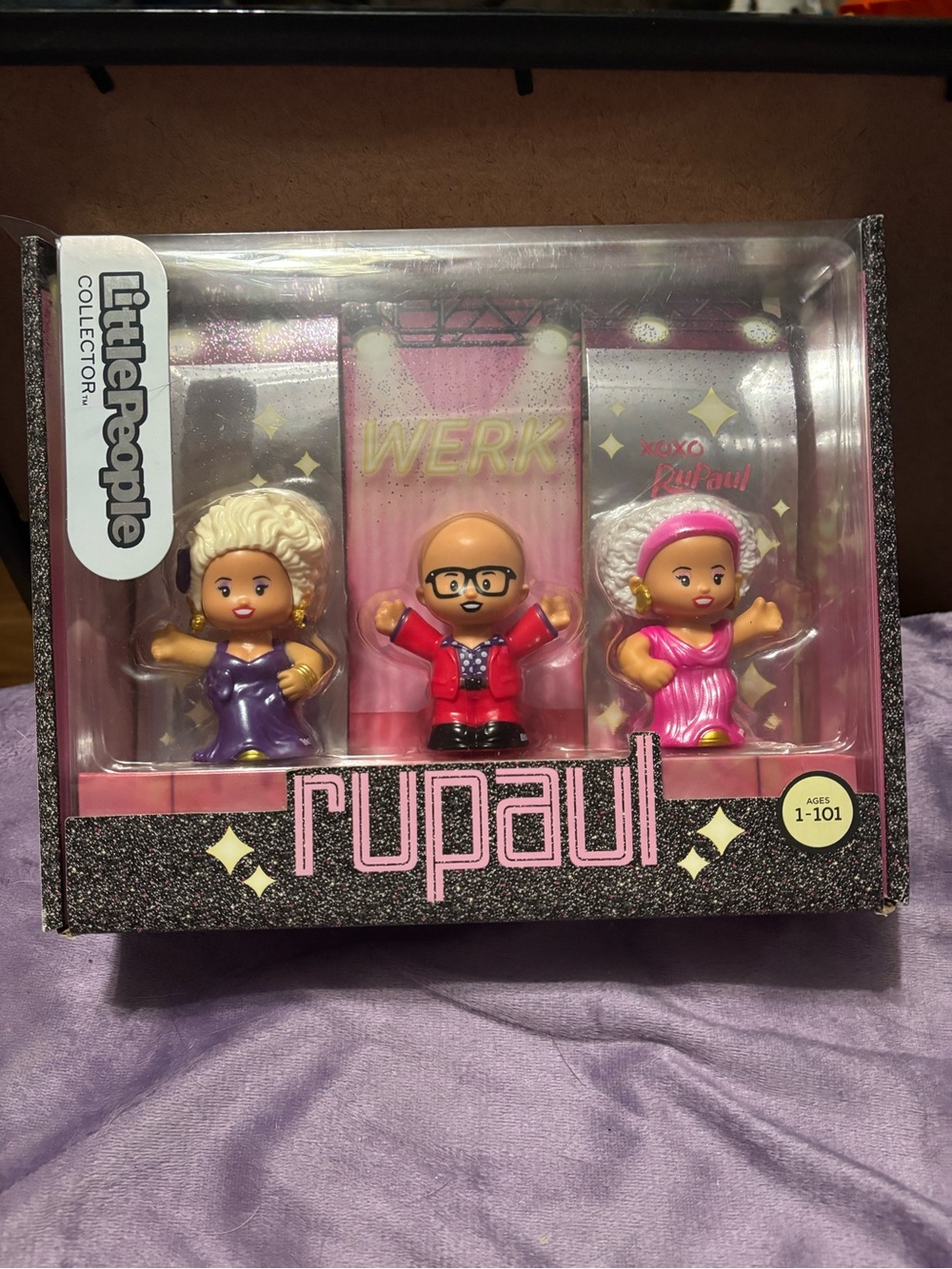 RuPaul LittlePeople Collector 3-Figure Set - Pink & Purple